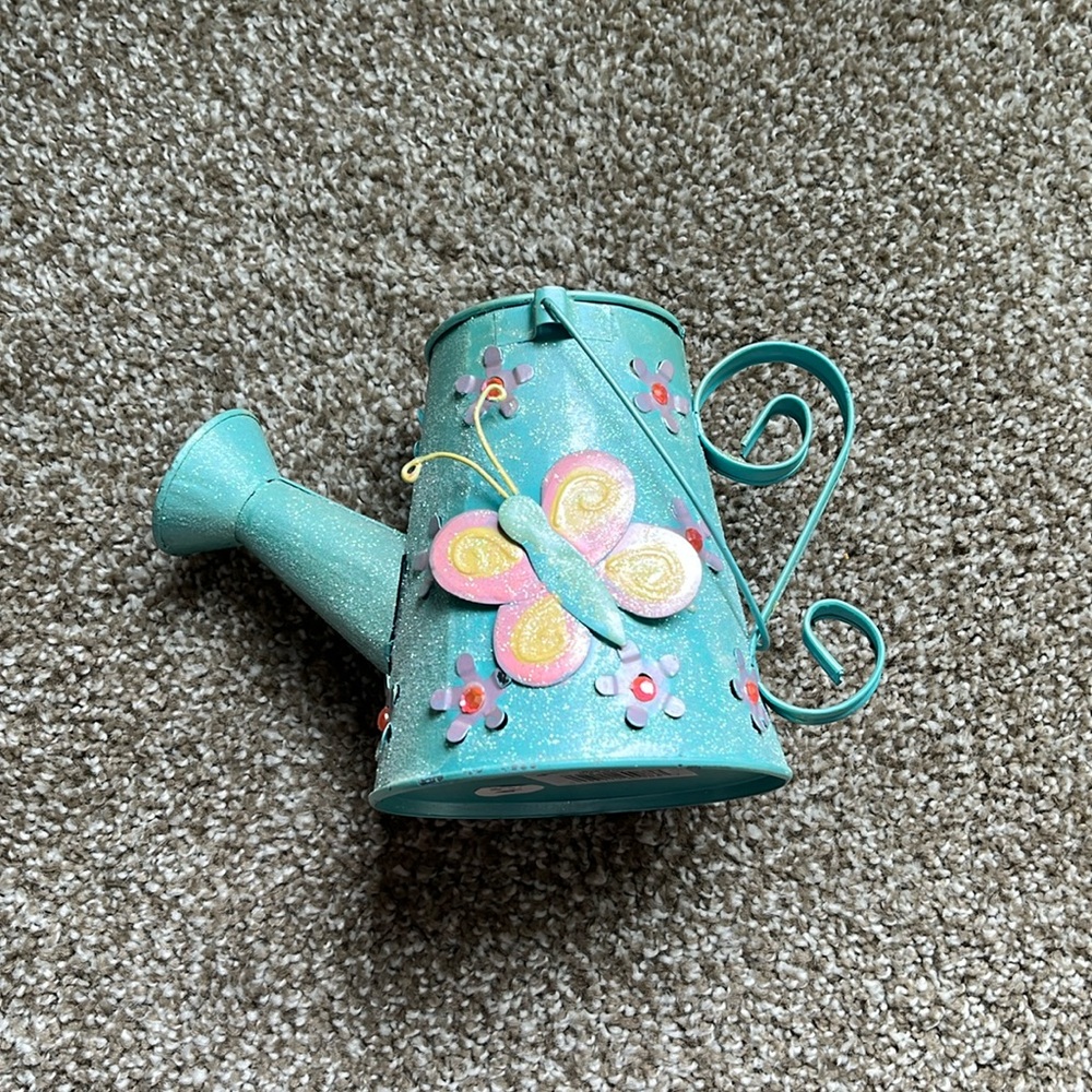 Decorative Blue Spring Watering Can